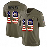 Nike Vikings 19 Adam Thielen Olive USA Flag Salute To Service Limited Jersey Dyin,baseball caps,new era cap wholesale,wholesale hats